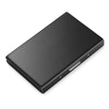 💼 BUSINESS FAVORITE | Metal Card Holder – Slim RFID Wallet, Matte Black Finish