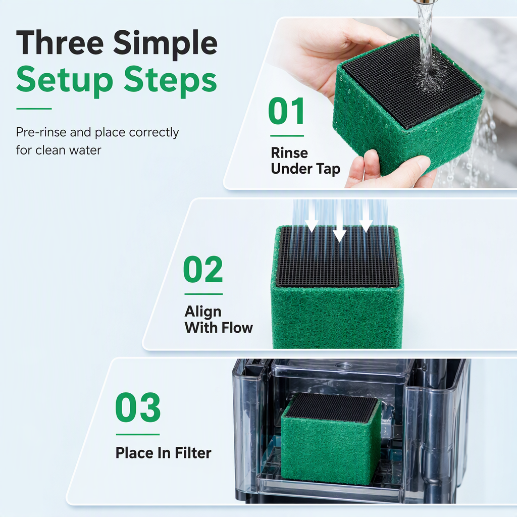 🐠 Activated Carbon Filter Cube for Aquariums – Cleaner, Clearer Water