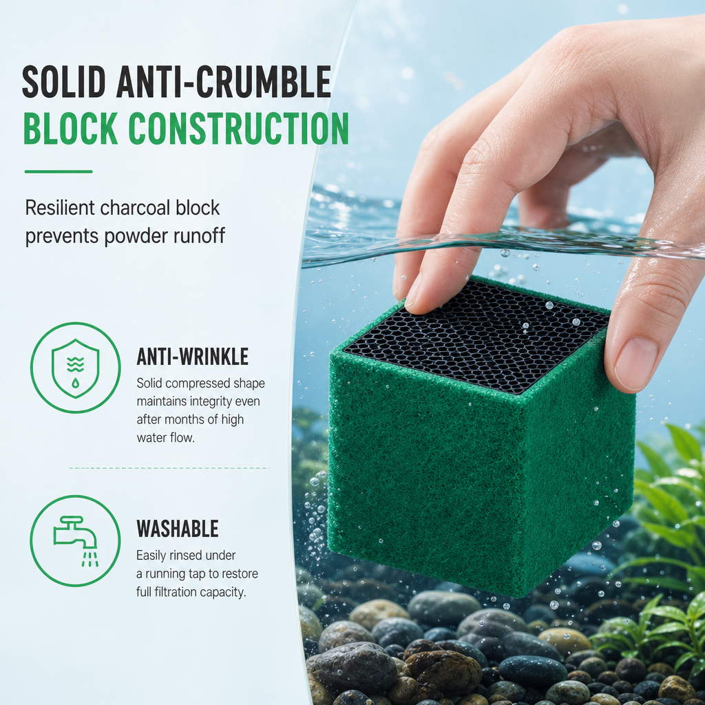 🐠 Activated Carbon Filter Cube for Aquariums – Cleaner, Clearer Water