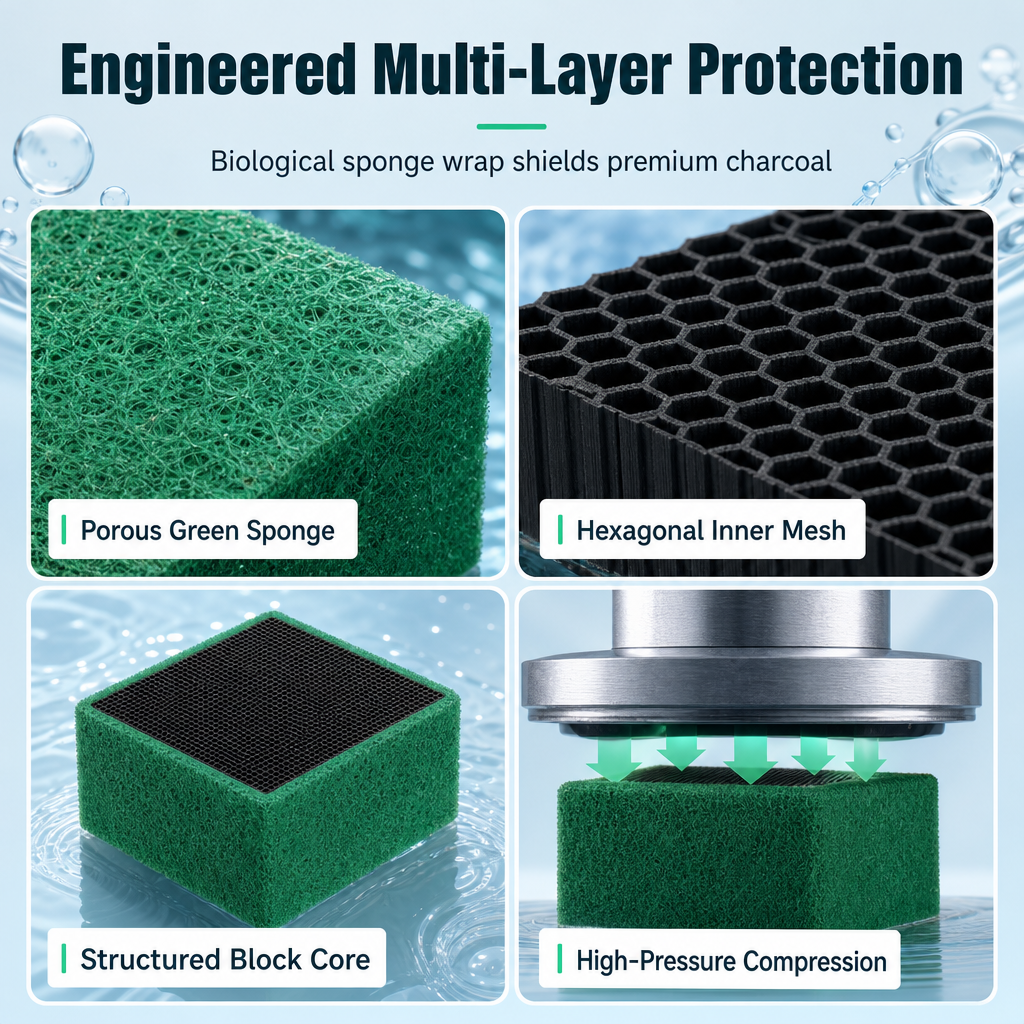 🐠 Activated Carbon Filter Cube for Aquariums – Cleaner, Clearer Water